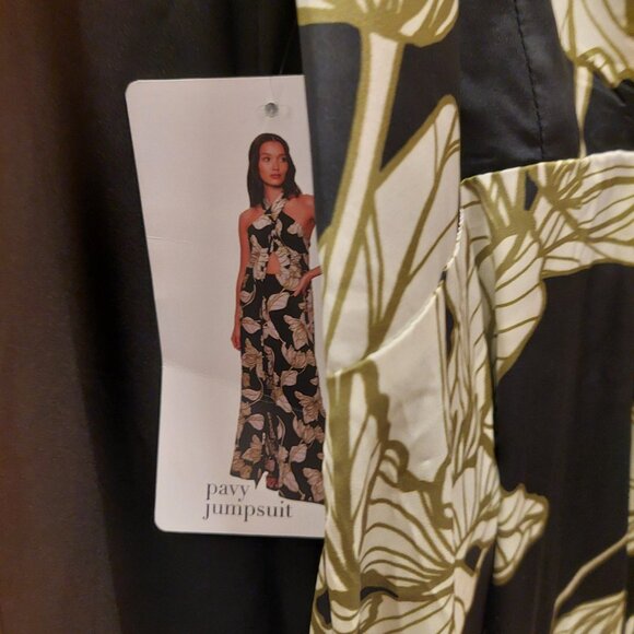 Sold Out Rare Anthropologie Hutch Pavy Tie Halter Wide-Leg Jumpsuit Size 14 NWT - Picture 3 of 9